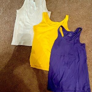 3 ribbed tank tops